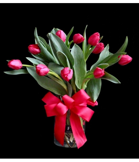 Hermoso arreglo de Tulipanes Color Rojo
